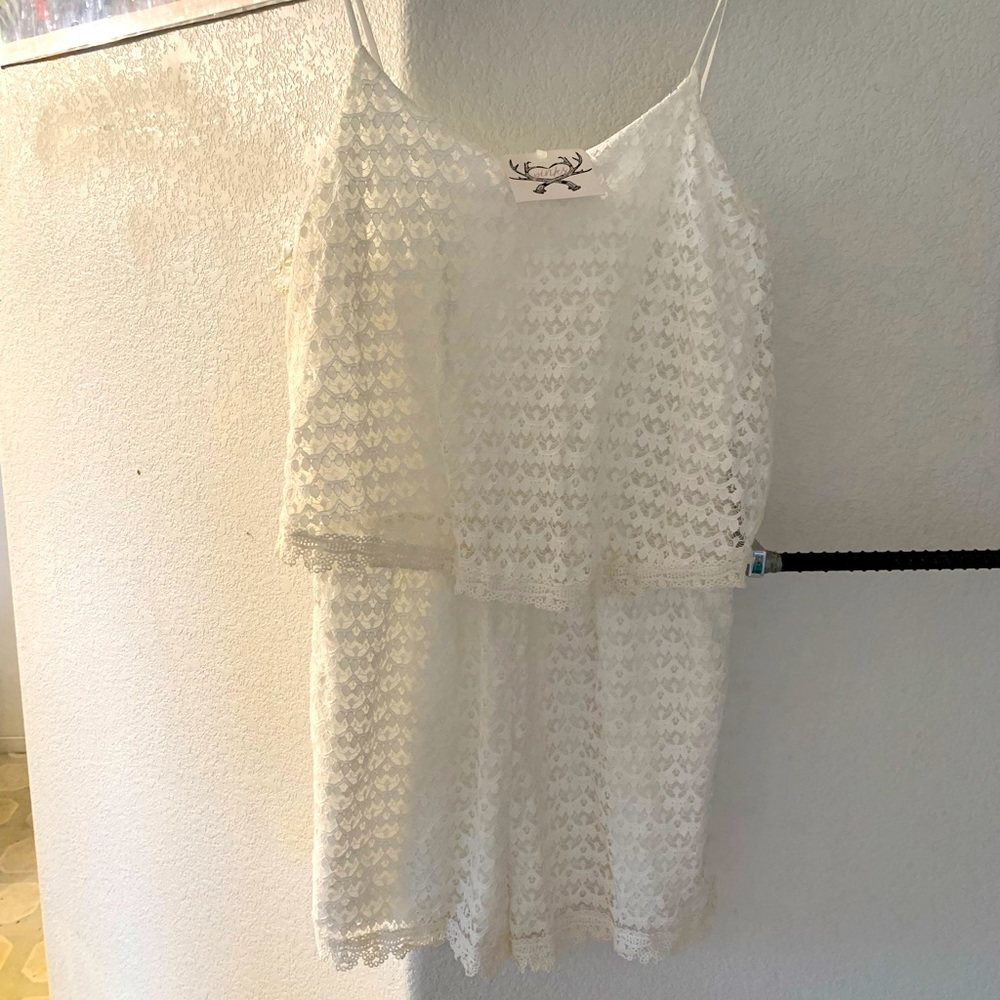 Maitai “pinks” romper with tags-lace